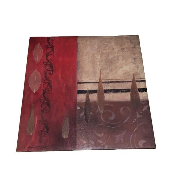 Abstract Leaf Print 24x24 Wall Art - Picture 1 of 6